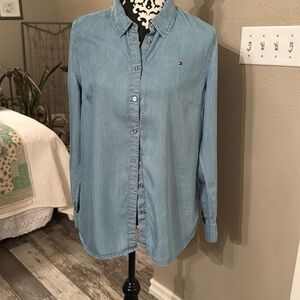 Ladies Tommy Hilfiger denim long sleeve shirt